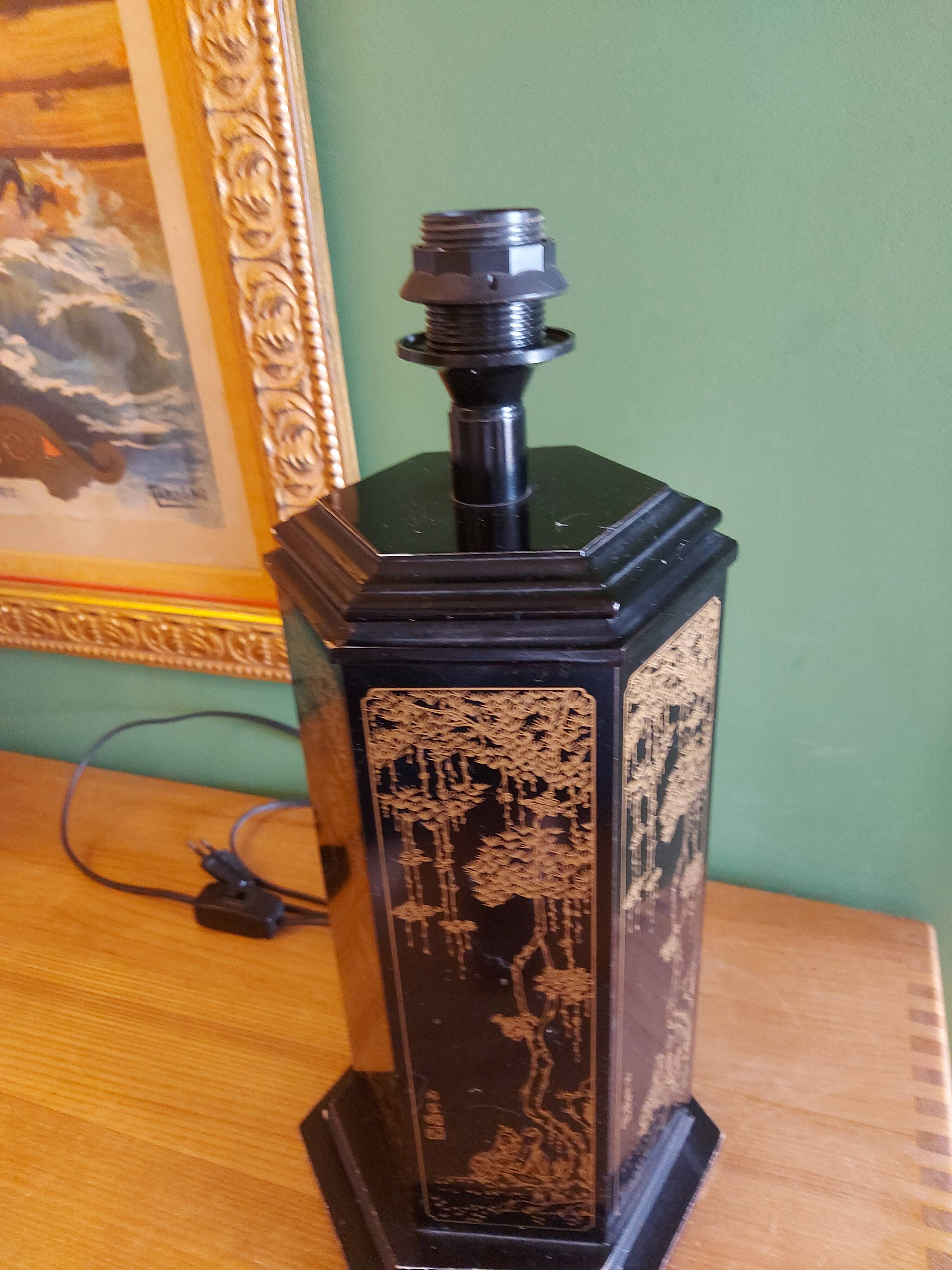 Lampe pagode , abat jour soie