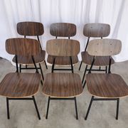 Vintage Industrial School Chairs - STOL Kamnik - 70s Yugoslavia - Set of 6