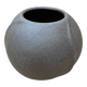 Antique vintage grey ceramic ball vase