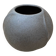 Antique vintage grey ceramic ball vase
