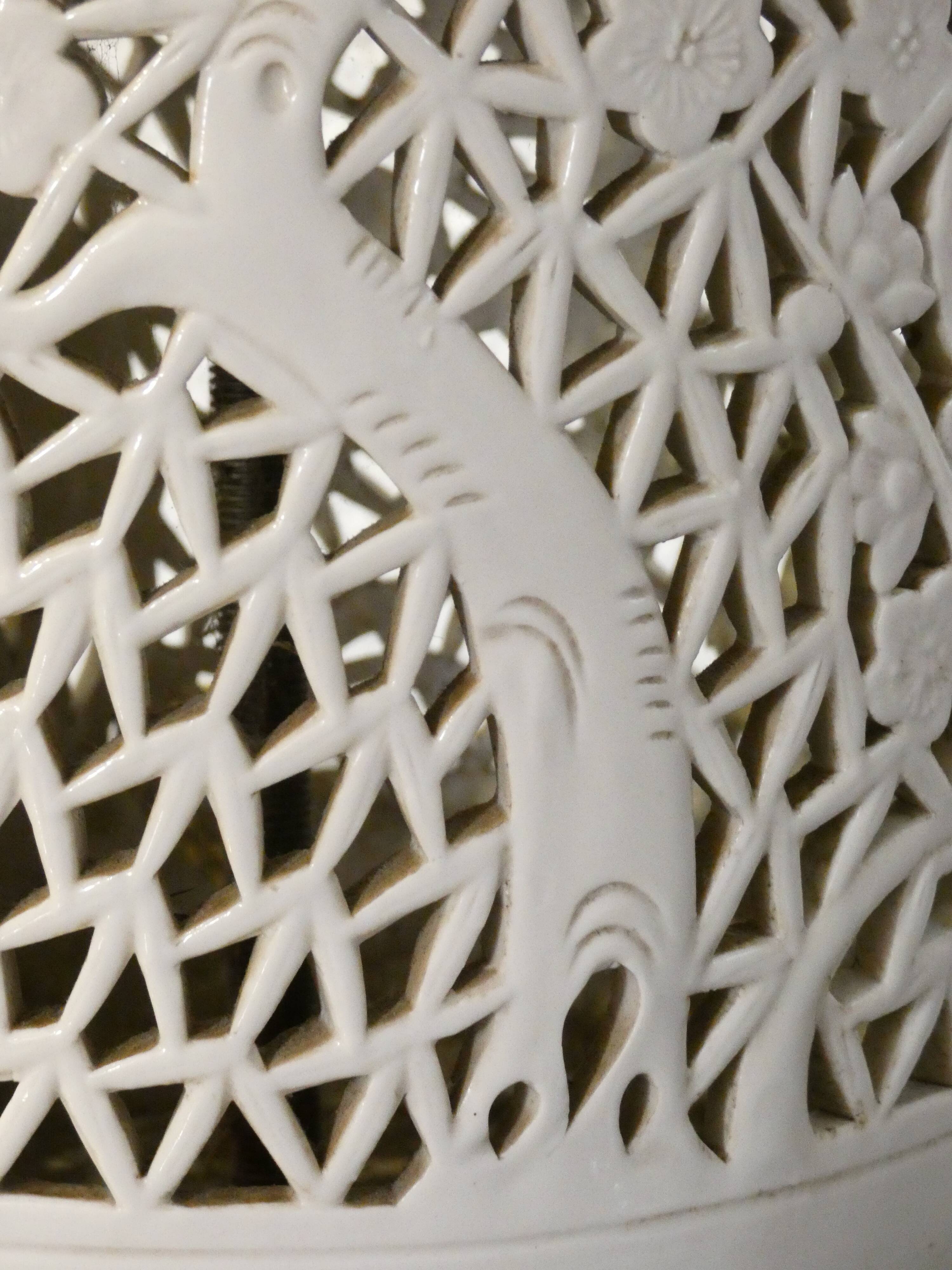 White porcelain lamp from China