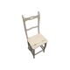 Chaise échelle métamorphose peinte en blanc antique français, datant d'environ 1900.