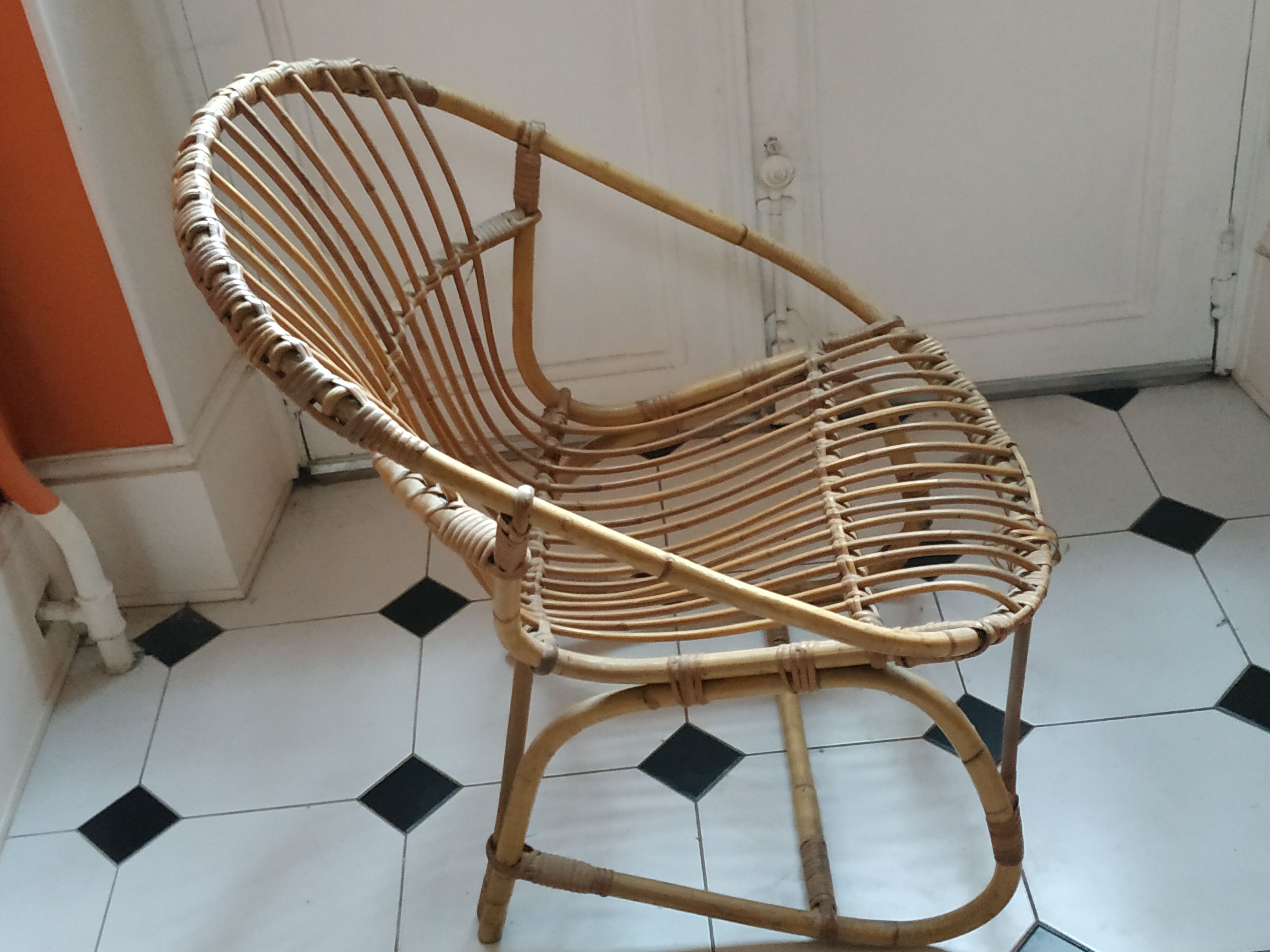Rattan armchair