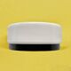 Vintage round ceiling light in white opaline and Bakelite