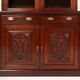 Art Nouveau Display Cabinet or Bookcase in oak with carvings and glass door