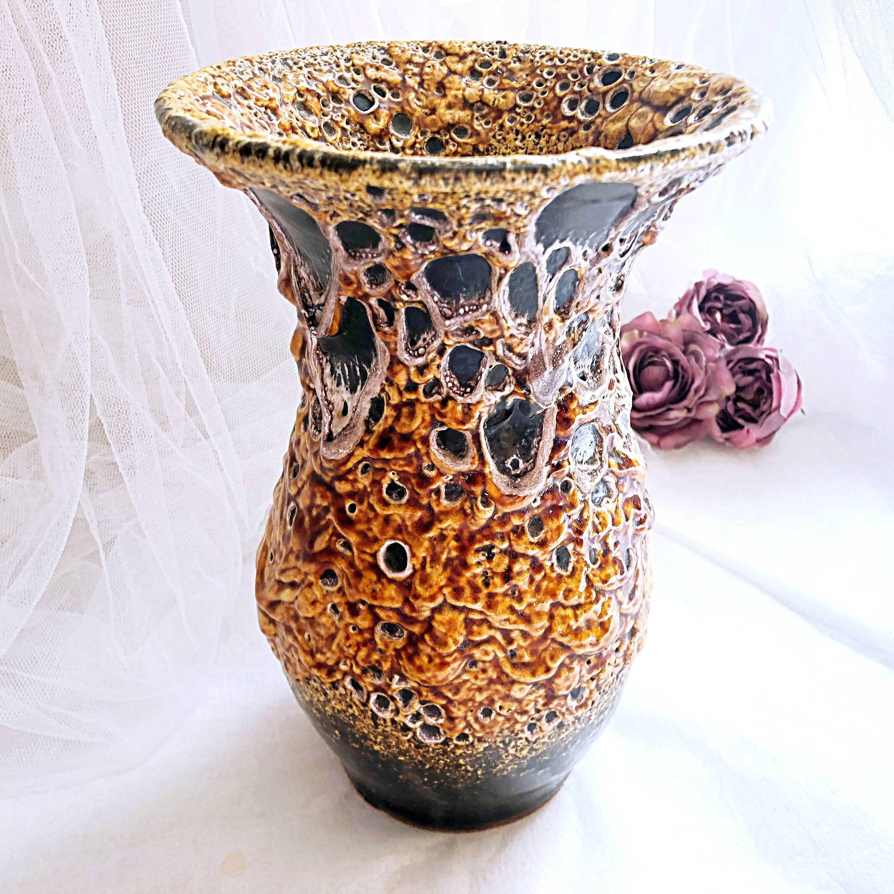 Handmade Emeaux Honey Tupilier Vase 22 cm