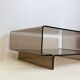 Table basse / meuble d’appoint en plexi fumé, 1970s