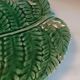 Green earthenware leaf dish – Sarreguemines France, circa 1955