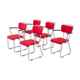 Set of 5 Gispen '214' armchairs by Christoffel Hoffman for Dutch BPM 1935