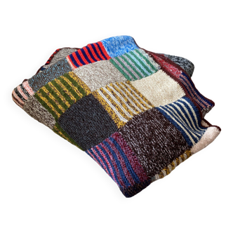 Patchwork wool blanket