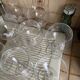 Set of 8 large crystal wine glasses