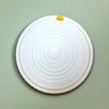 Art Deco White Glass Round Ceiling or Wall lamp