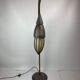 Lampadaire rustique patiné en cuivre et acier avec lanterne, Indonésie 1980