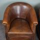 Set de 2 fauteuils club en cuir de mouton