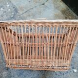 Antique wicker laundry basket