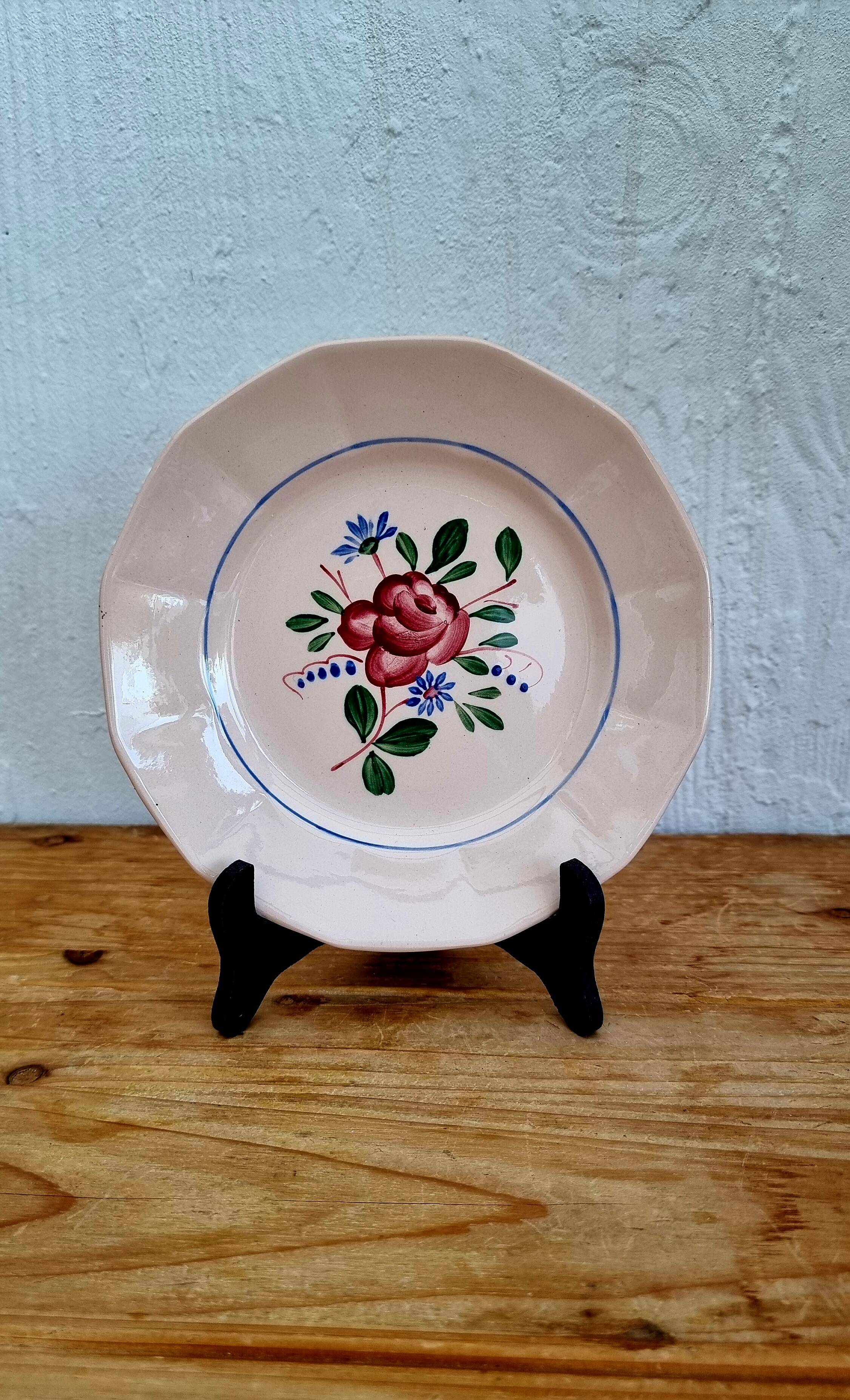 Set of 6 dessert plates Digoin Sarreguemines