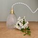 Vintage art deco tulip ride in frosted glass with flower designs