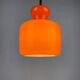 Bright orange glass pendant by Peill and Putzler 1960