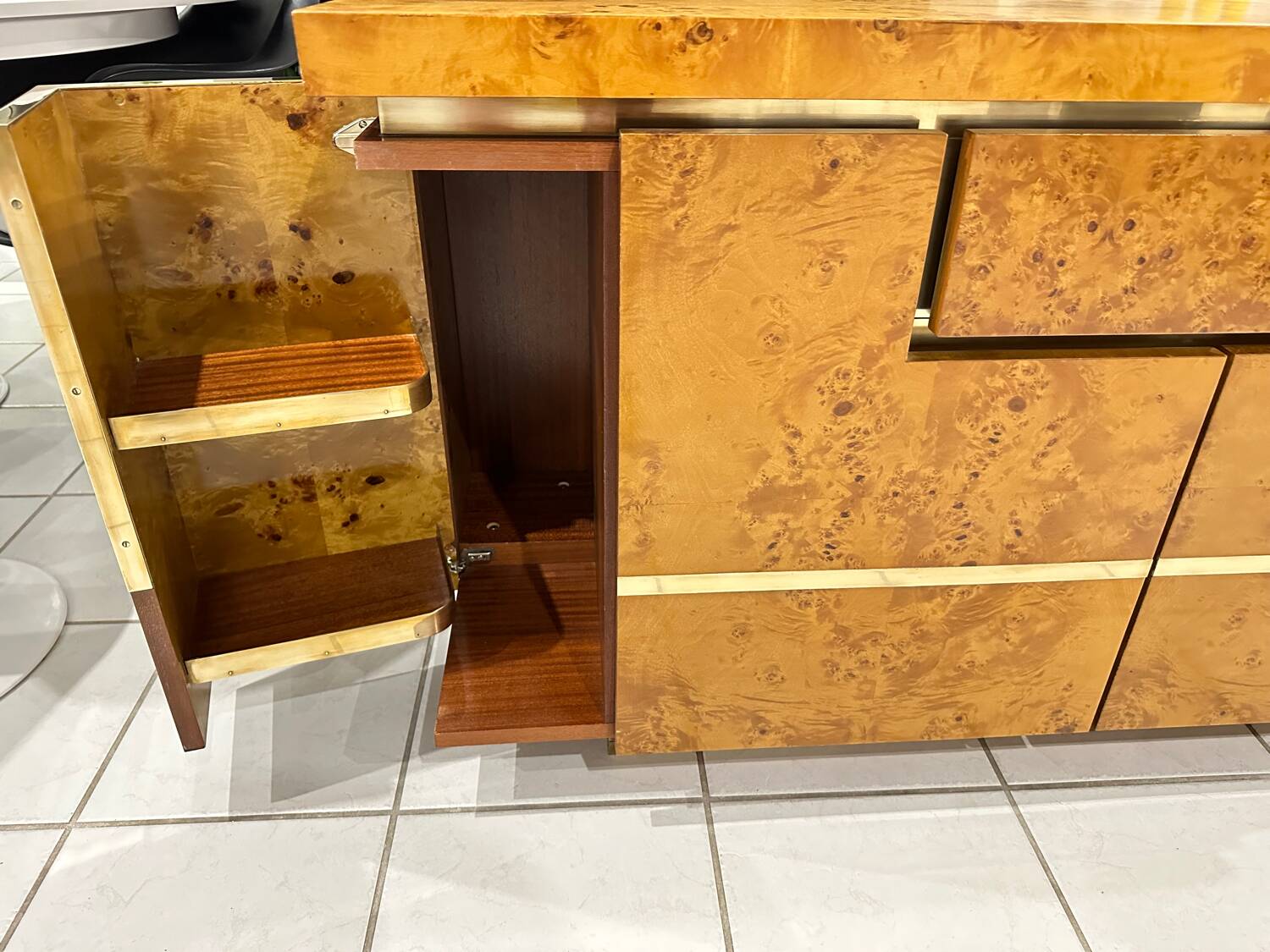 Jean Claude Mahey Roche Bobois vintage 1970s bar cabinet sideboard