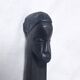 Set of six african cutlery holders carved in blackened wood