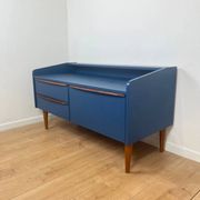 Buffet bas bleu nuit et bois, 1960