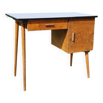Bureau scandinave en hêtre années 70