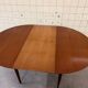 Table à manger ronde extensible en teck vintage