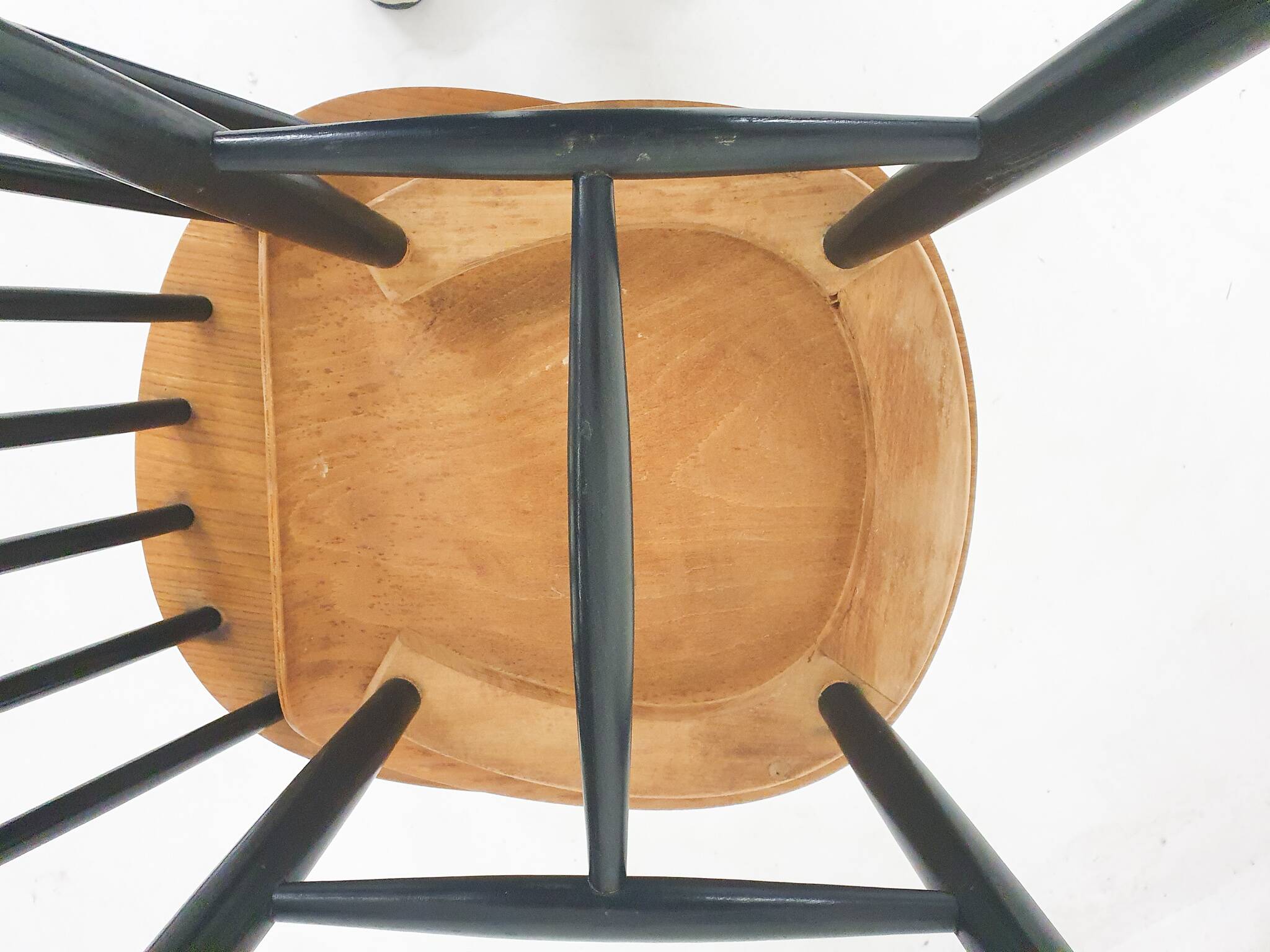 Set of two spindle back chairs, The Netherlands 1960's