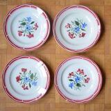 Lot of 4 Sarreguemine plates, José collection