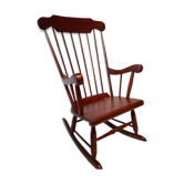 Rocking chair 50s in solid wood