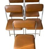 Vintage chrome folding chairs