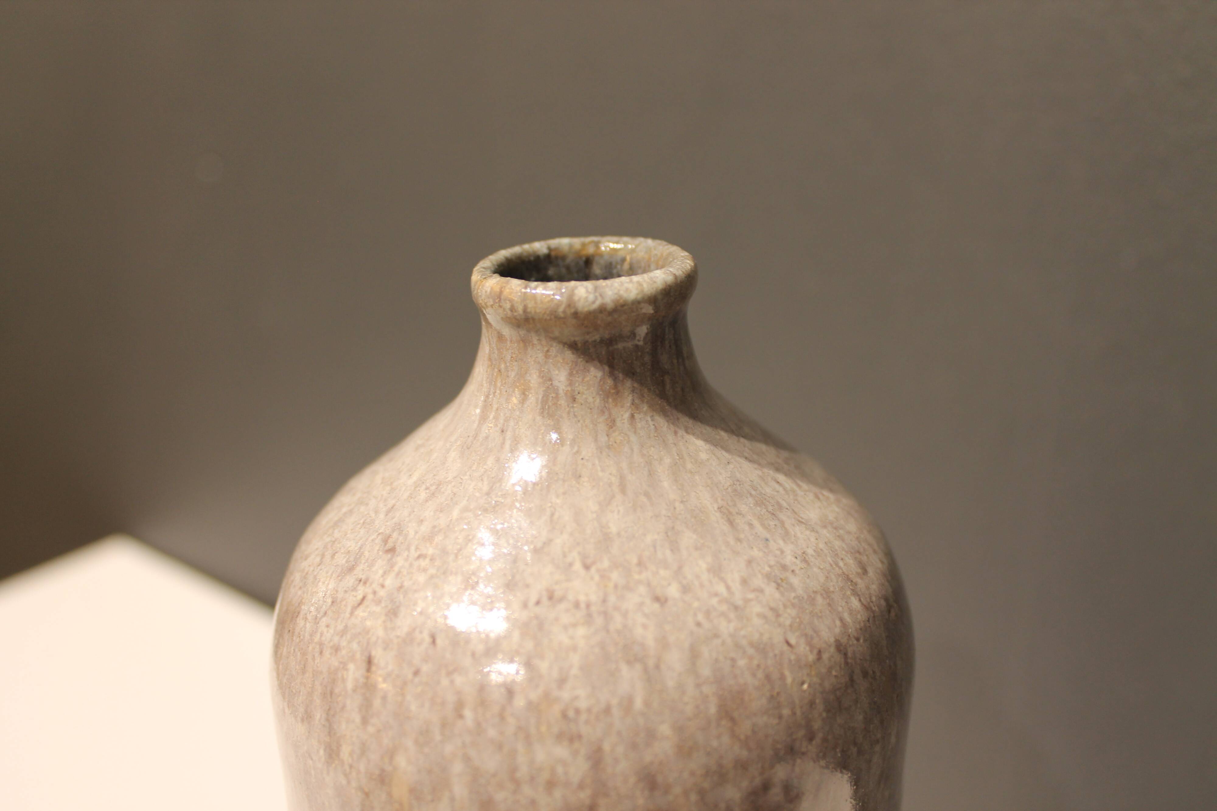 Vase bouteille en céramique, Poterie d'Accolay