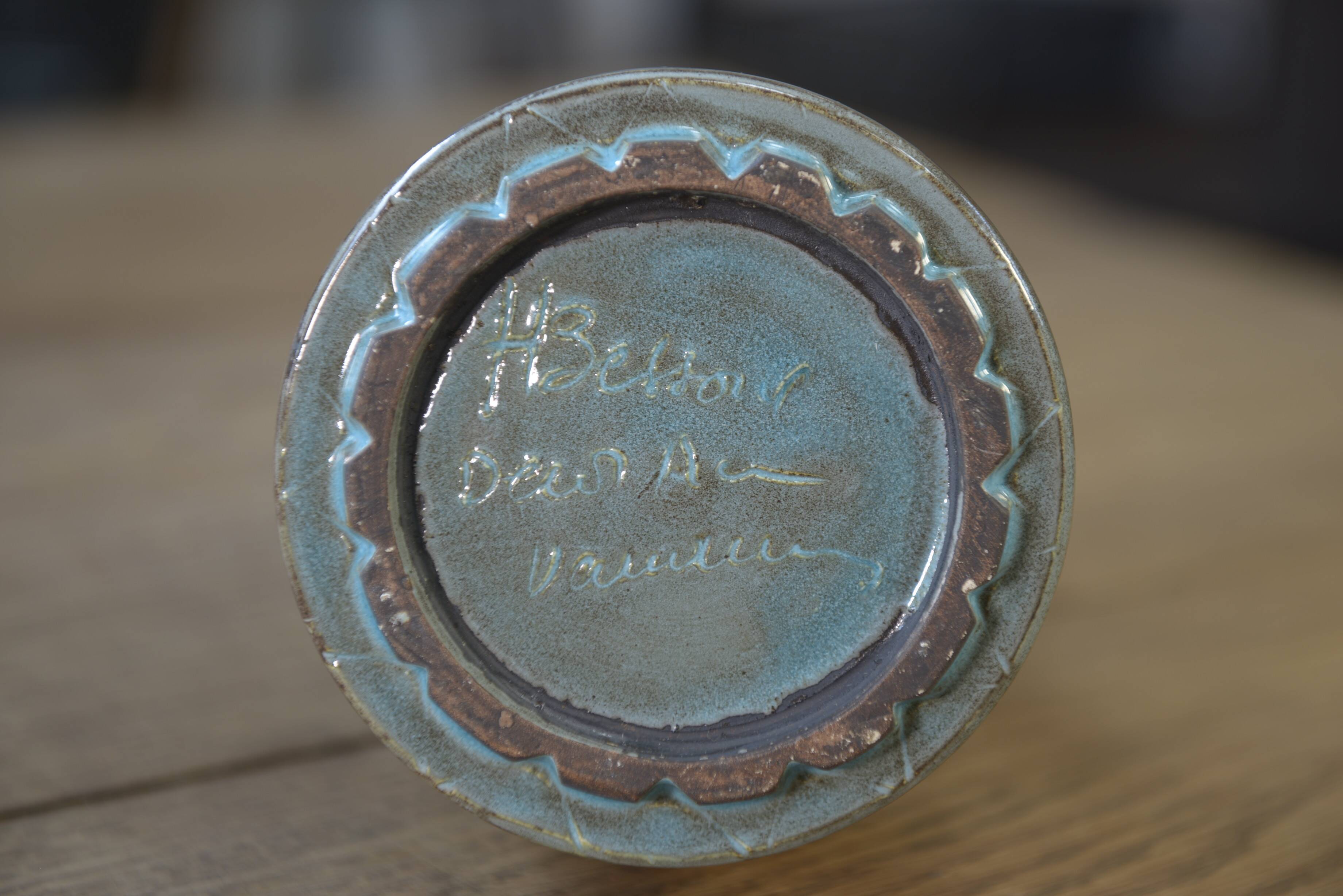 Ceramic pitcher by Huguette Besson 1950