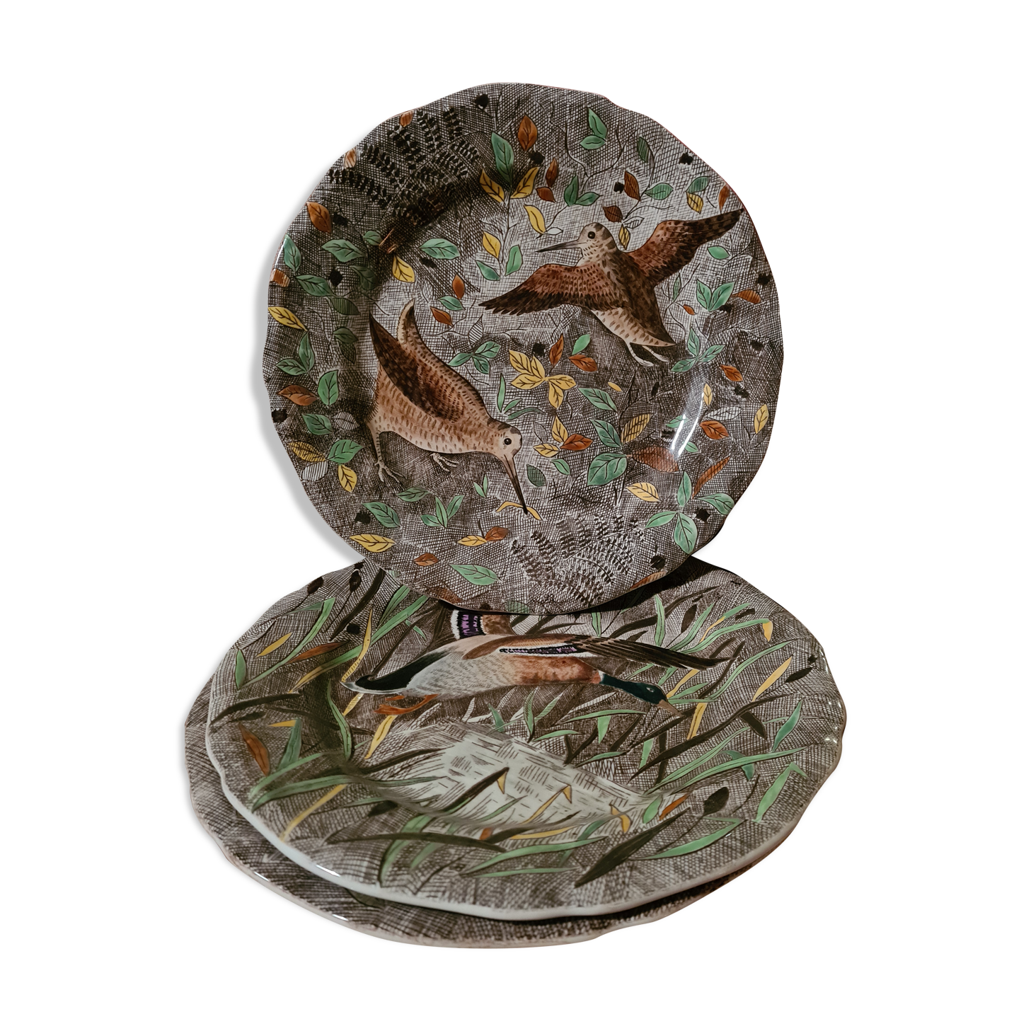 Series of 3 gien plates