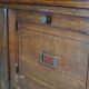 Antique french oak apothecary / filing cabinet folding doors, late 19th century