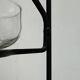 Mid-century metal and glass pendant light from the 1960s.