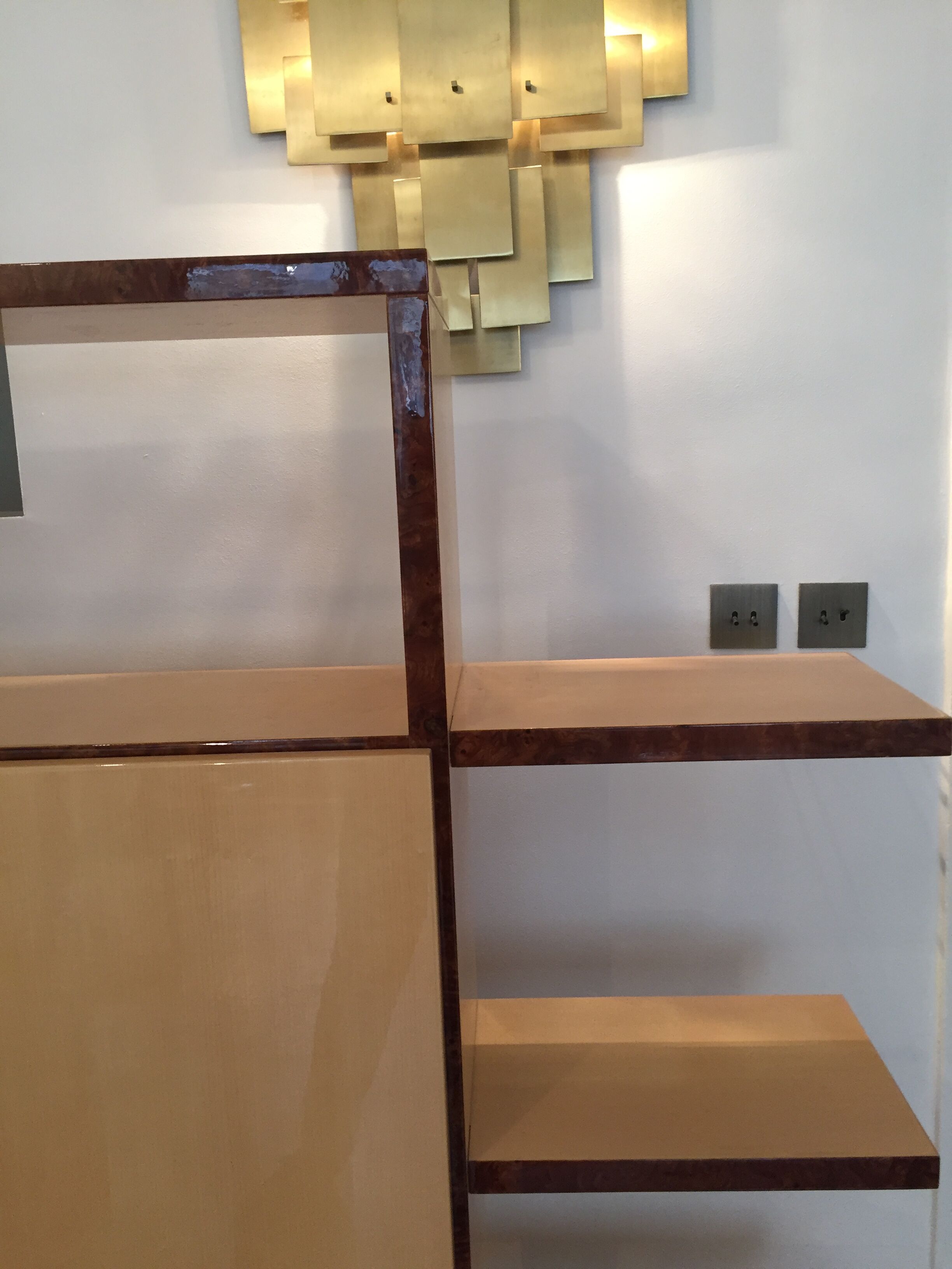 Étagère bibliothèque en bois sycomore époque art déco