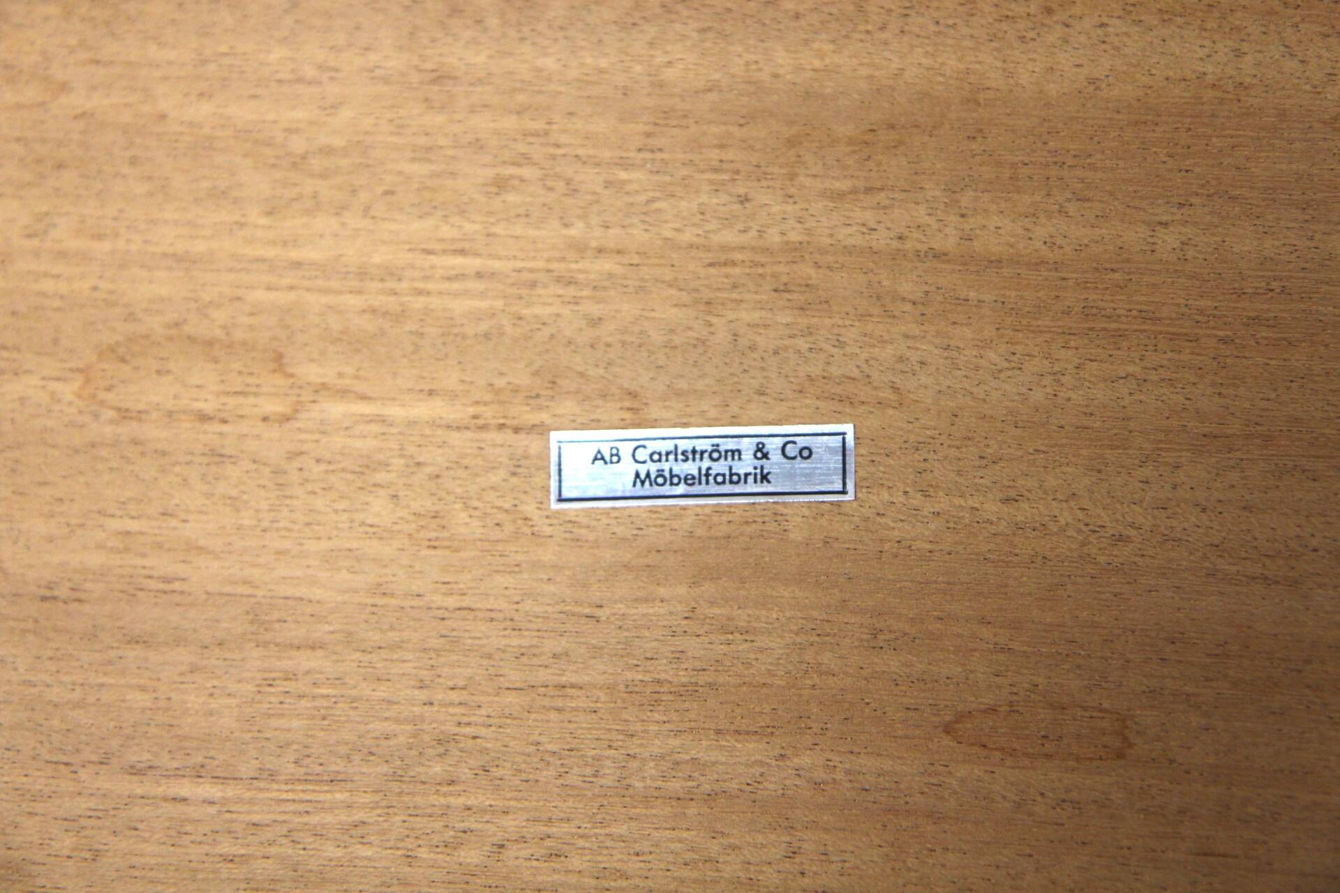 Scandinavian mahogany bedside table, AB Carlströms & Co Möbelfabrik, Sweden, 1960