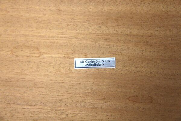 Table de chevet scandinave en acajou par AB Carlströms & Co Möbelfabrik, Suède, 1960