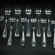 12 silver metal cake forks model louis xv style shell
