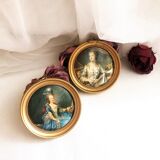 Pair of frame medallion Marie-Antoinette