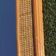 Bamboo and woven wicker mirrors in the style of Dior, 1960s-70s. Set of 2.