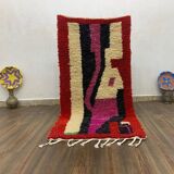 Traditional handmade Berber rug in pure wool, size 100 x 300 cm