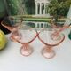 Set of 4 large ice cream bowls color rosaline vintage Italy