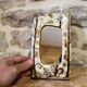 Resin mirror with owl decoration