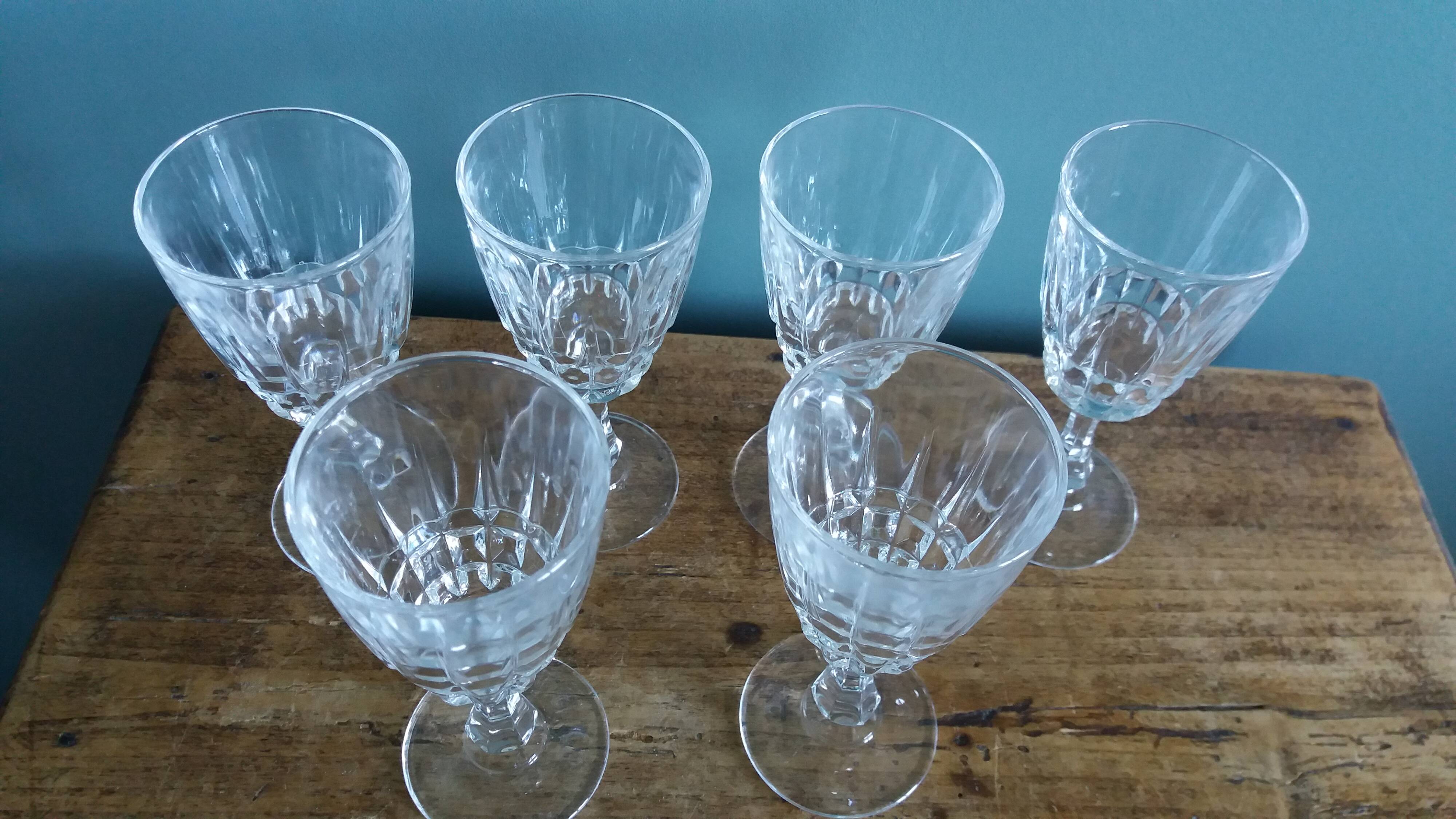 Liqueur glasses, Cristal d'Arques, Pompadour model