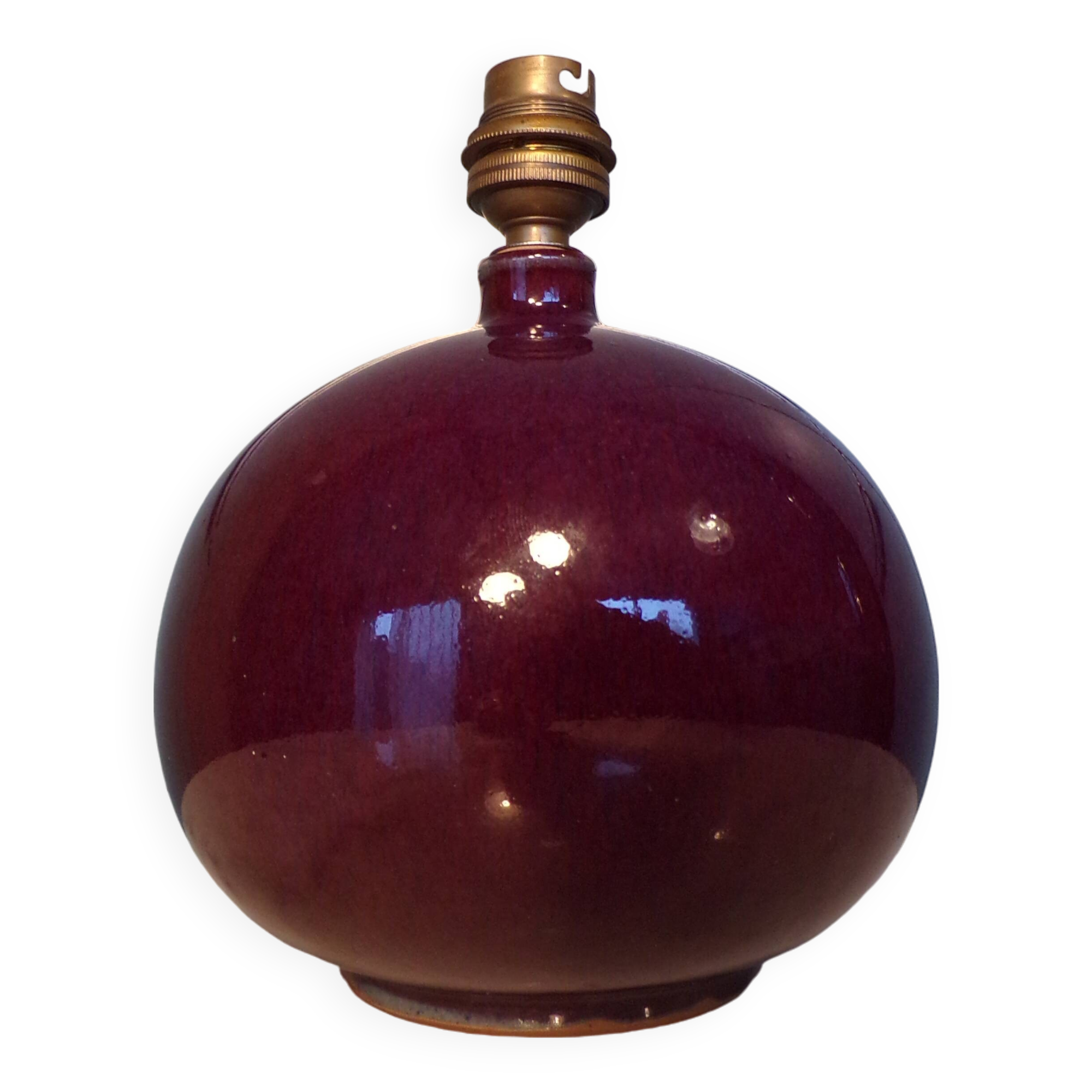 Enamelled stoneware lamp by Colette Houtmann