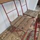 Set of 4 folding chairs for old bistro, guinguette, brasserie