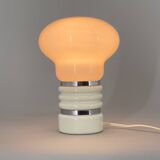 Mid-century Metal & Milk Glass Table Lamp, Italy