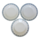 3 assiettes plates de Longwy modèle Florea
